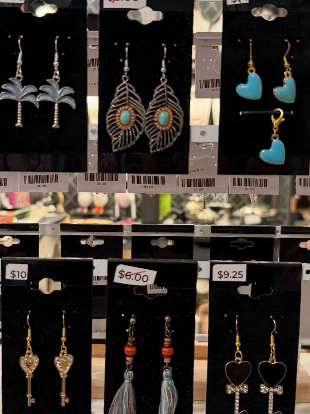 6 new pairs earrings plus charm Turquoise Heart Dangle Earrings - Unbranded